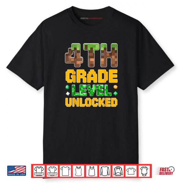 Back to School 4th Grade Boys Gamer First Day Fourth Grade Shirt
