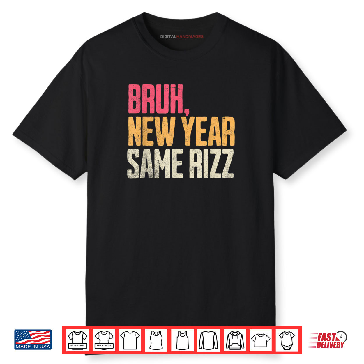 Bruh New Year Same Rizz First Day Back to School Shirt Bruh New Year Same Rizz First Day Back to School Shirt