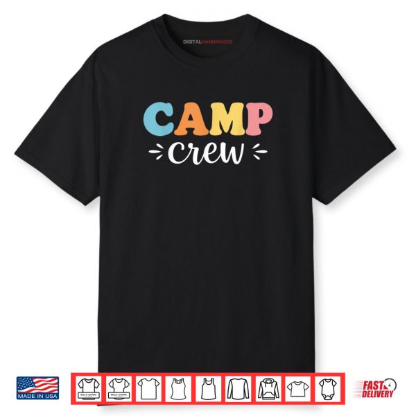 Camp Crew Retro Groovy Vintage Happy First Day Of School Shirt