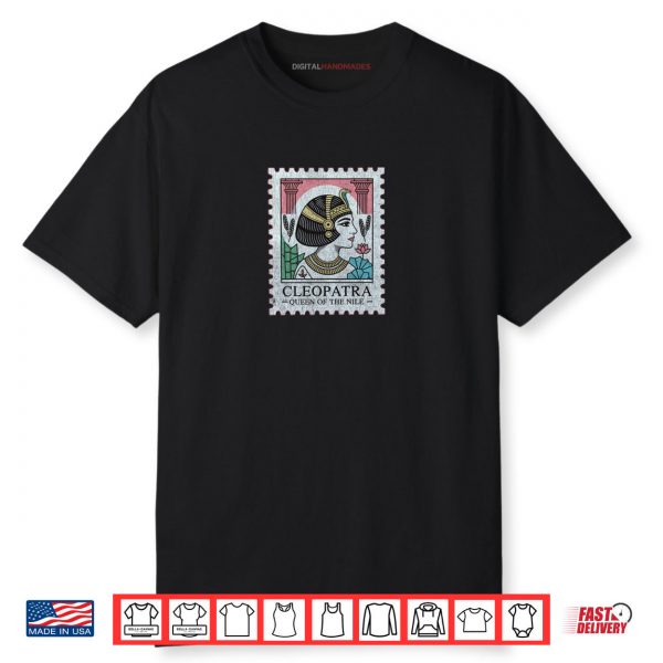 Cleopatra Pharaoh Icon Vintage Egyptian Stamp Shirt