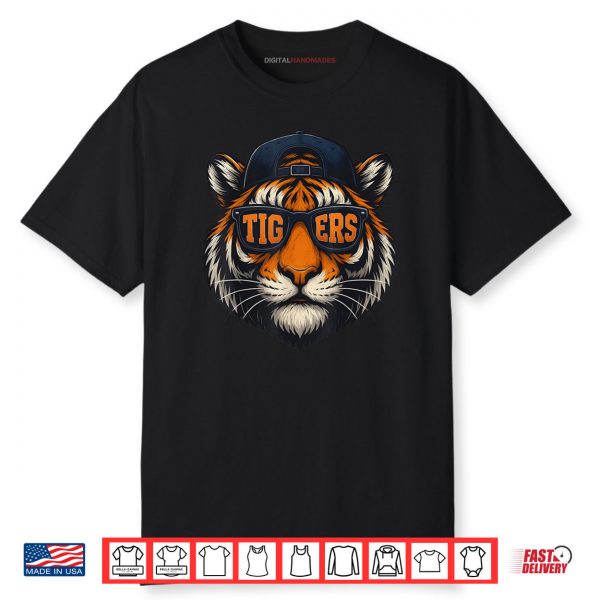 Cool Tigers Sunglasses Animal Graphic Shirt