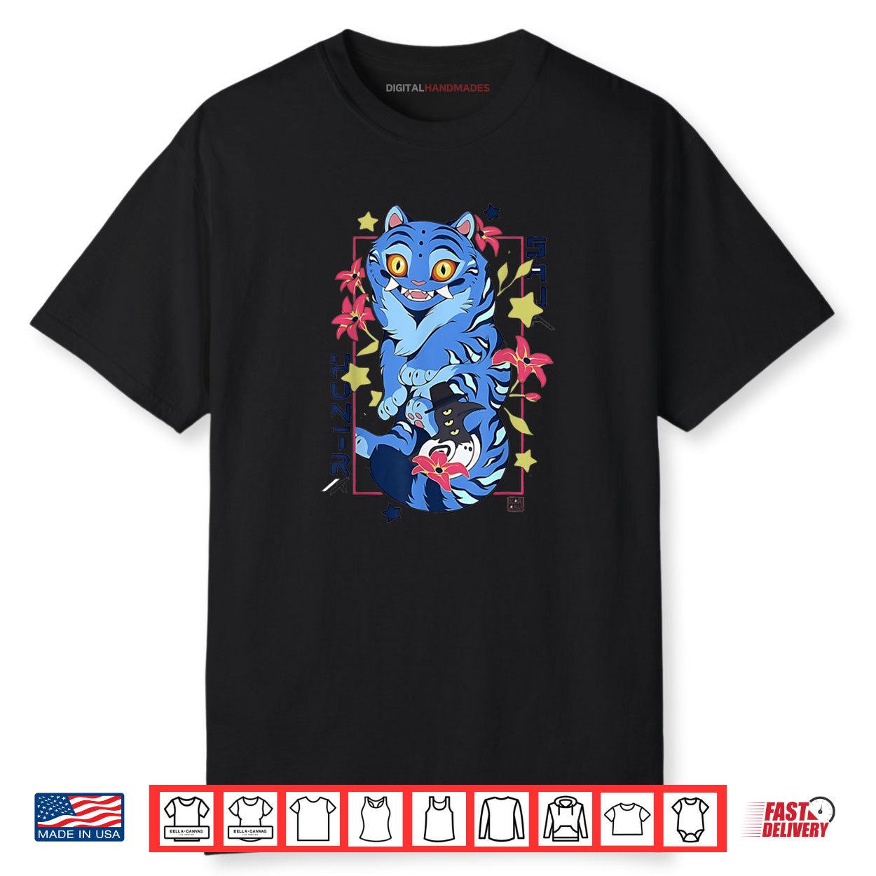 Derpy Tiger And Bird Japanese Art Shirt
