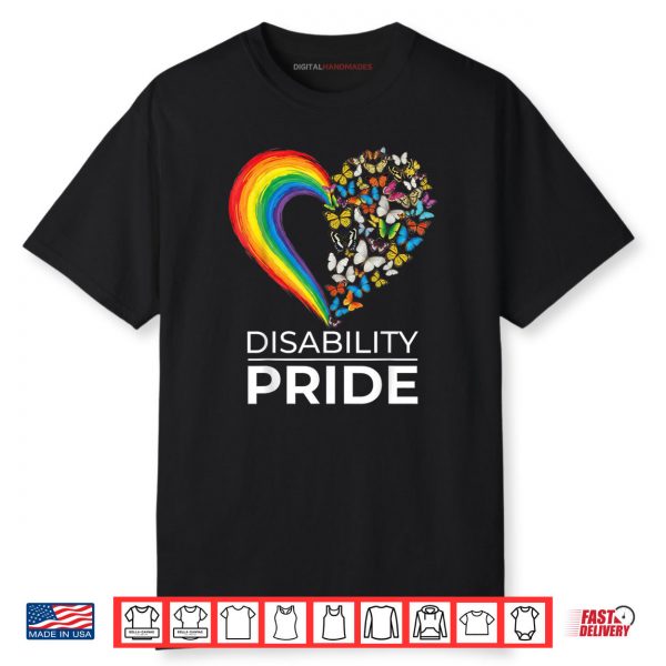 Disability Pride Flag July Disabled Pride Month Awareness Shirt