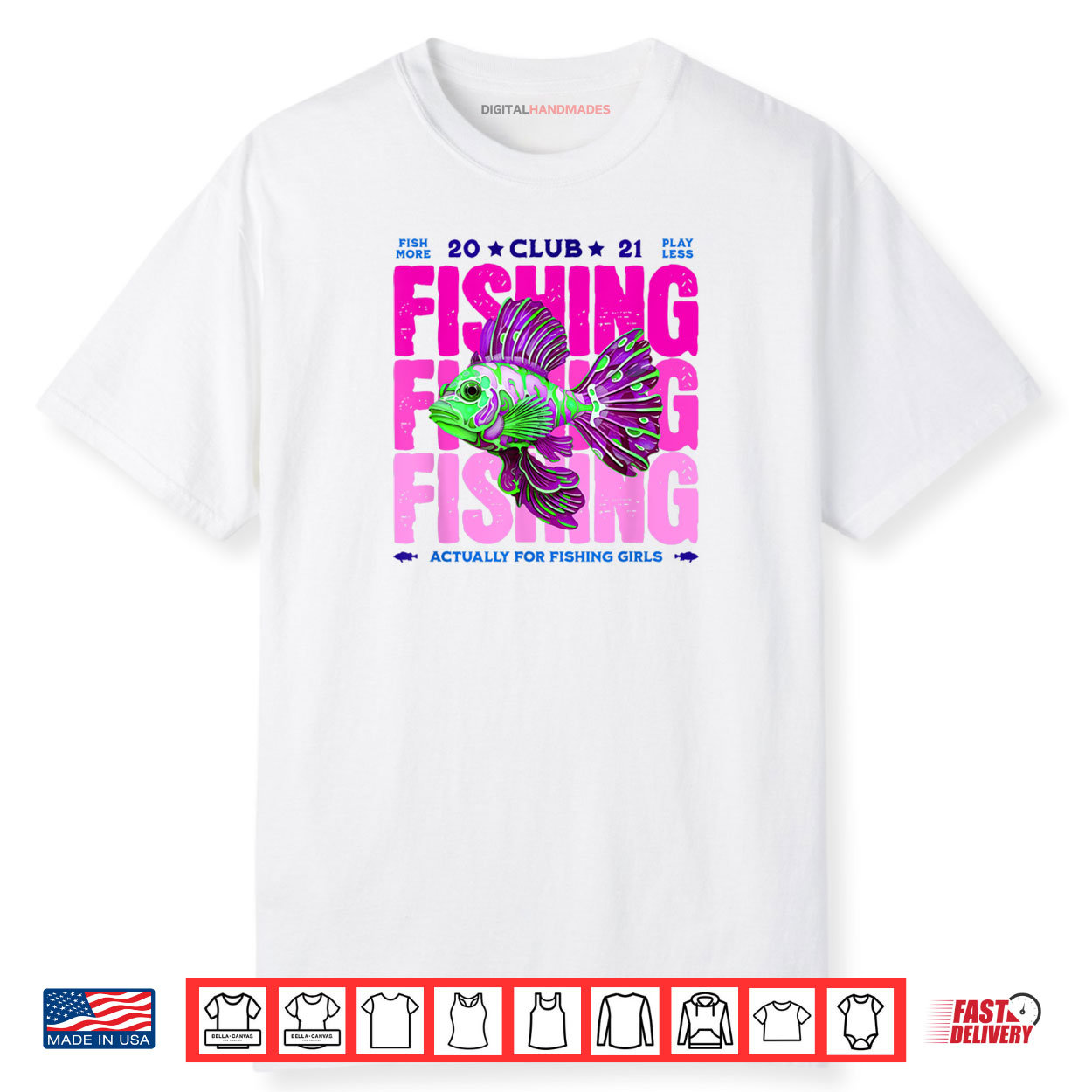 Fishing Club for Girls’ Colorful Fish Lake Pond Shirt