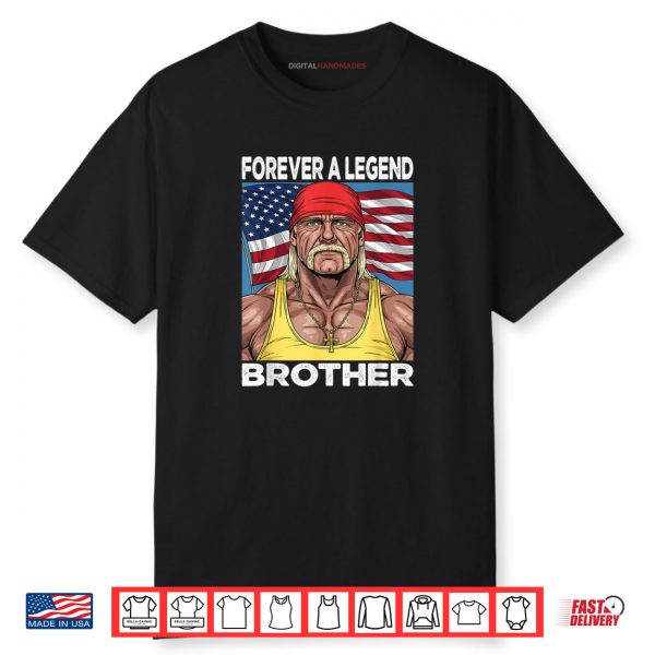 Forever a Legend Brother Retro Vintage American Flag Shirt