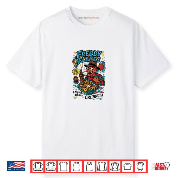 Freddy Flakes Free Glove Inside A Nightmare You Can Crunnch Shirt