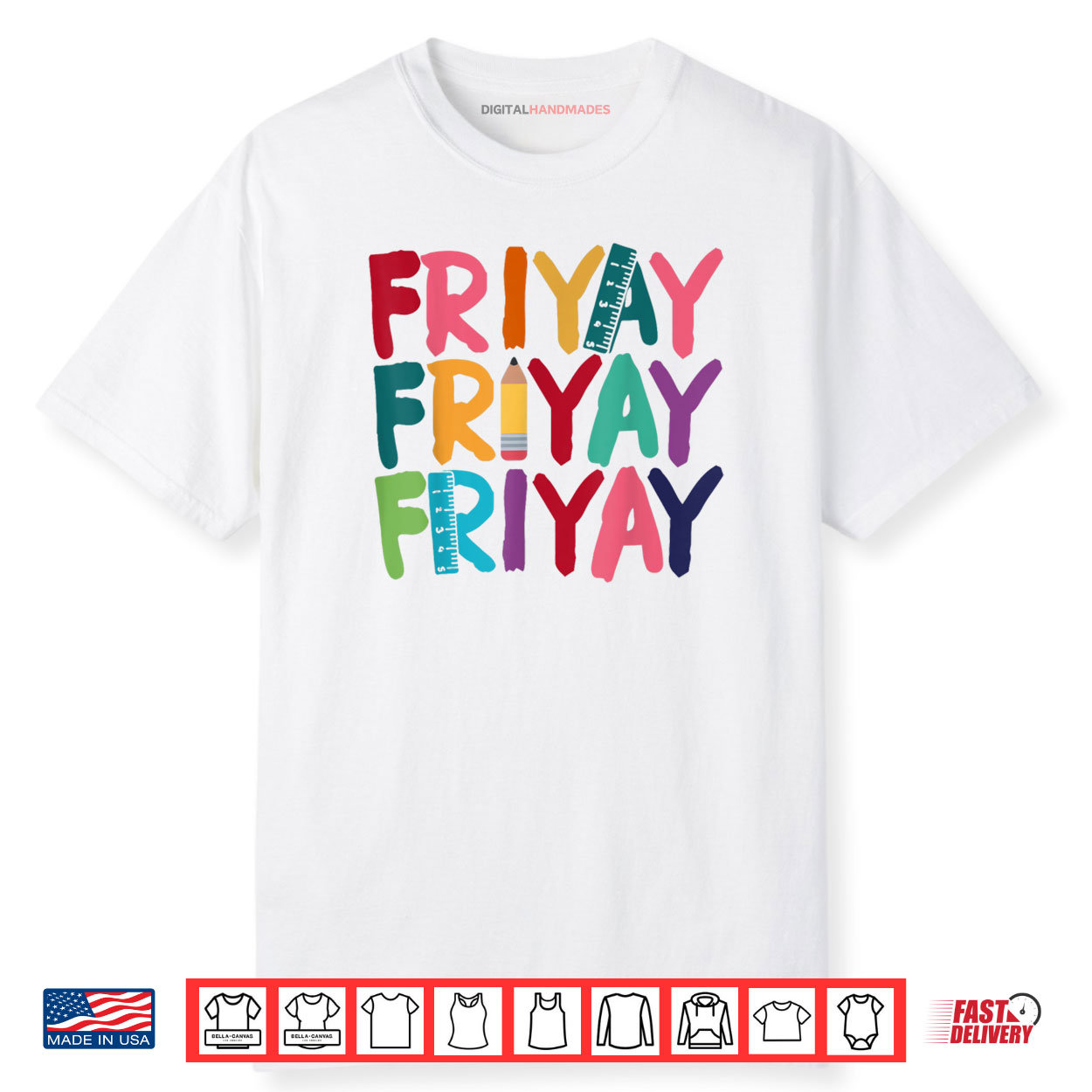 Fri Yay Happy Friday Funny Weekend Teacher Back To School Shirt