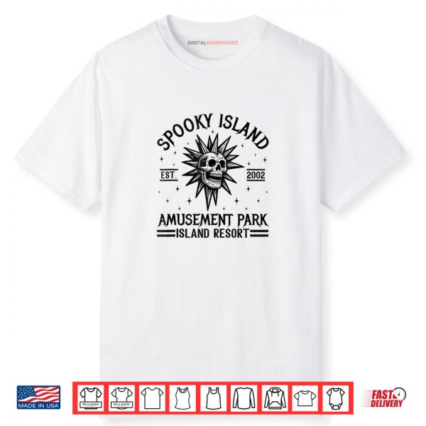 Funny Spooky Island Est 2002 Amusement Park Skull Halloween Shirt