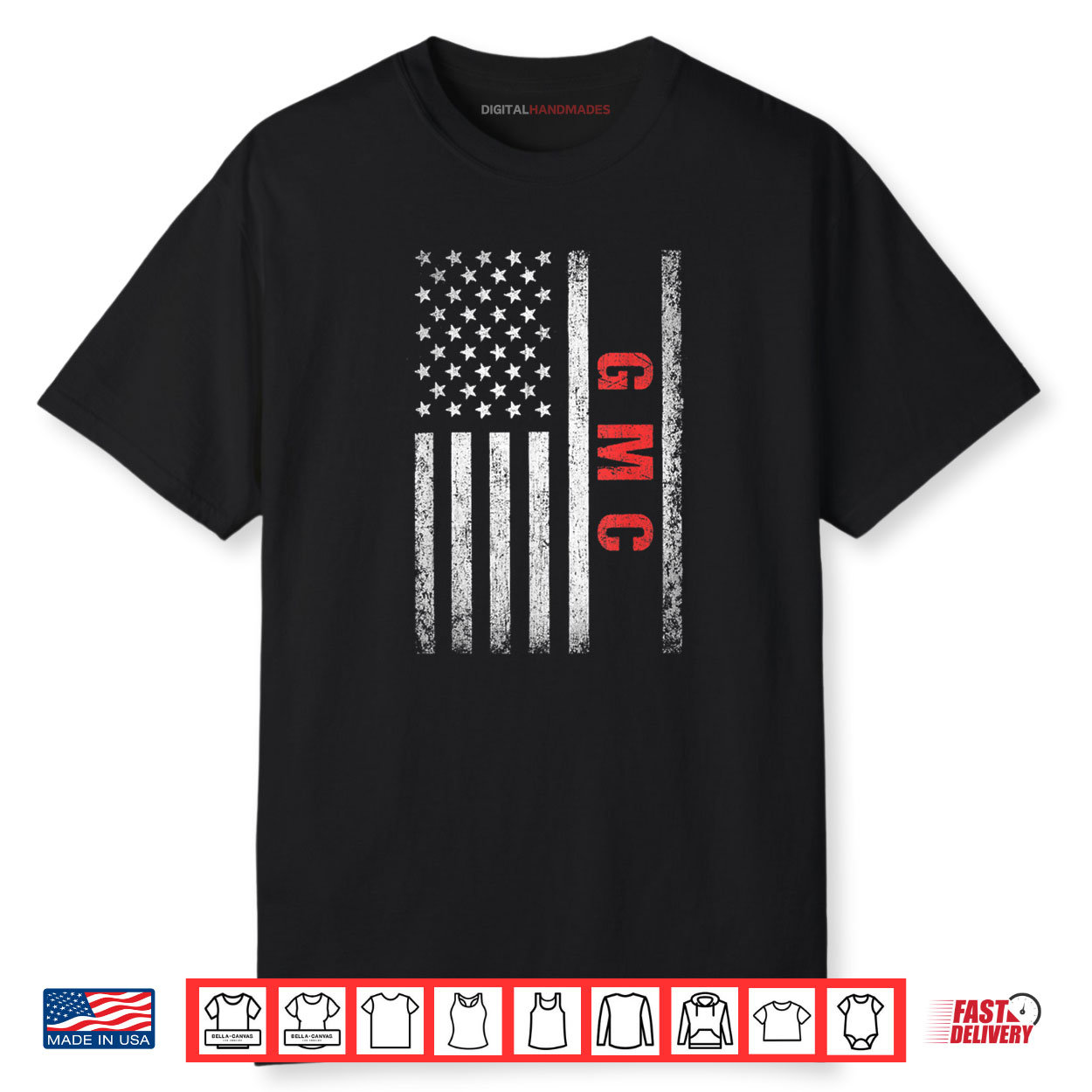 Gmc Name American Flag Gmc Last Name Shirt