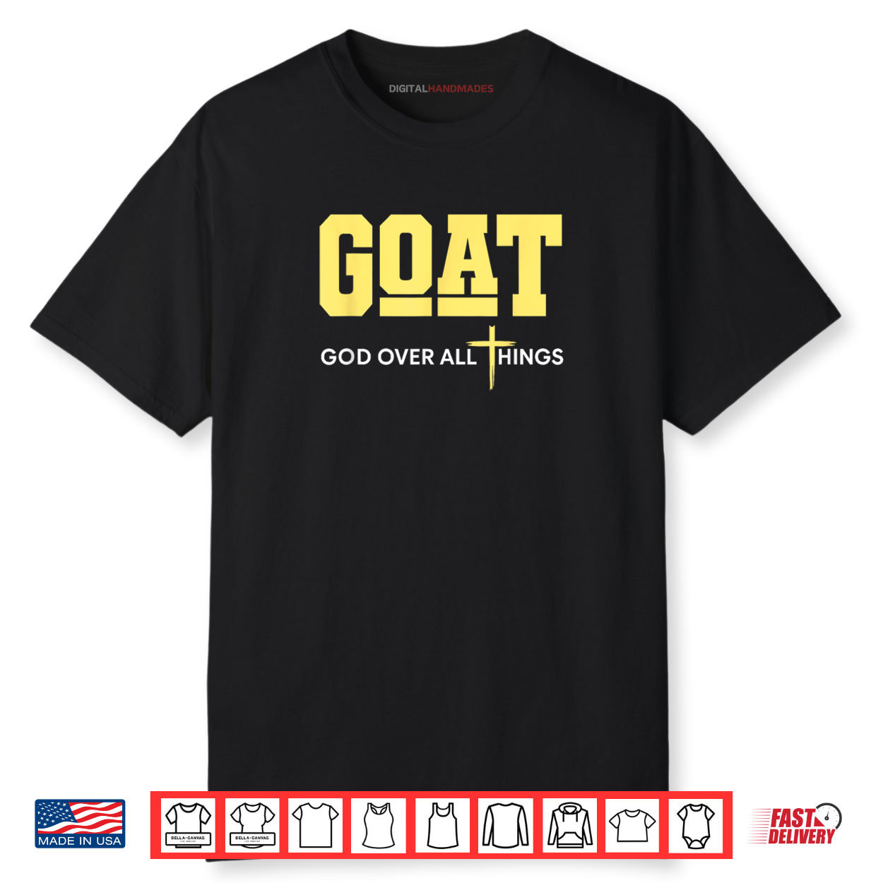 God Over All Things For Men Christian Fathers Day Dad Shirt