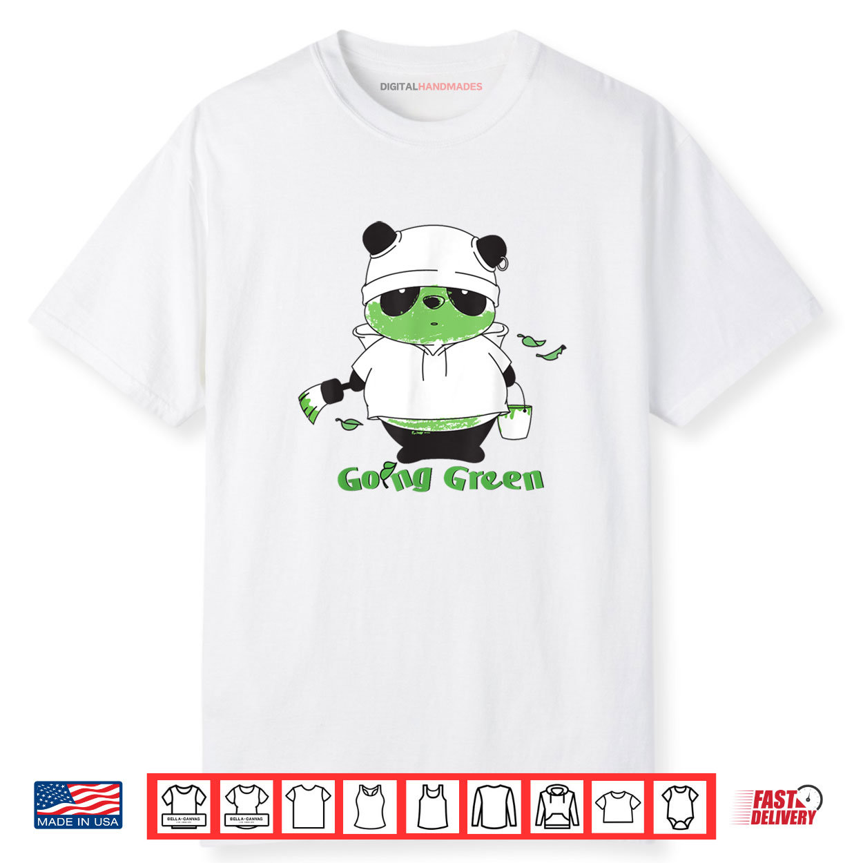 Going Green Panda Shirt Going Green Panda Shirt