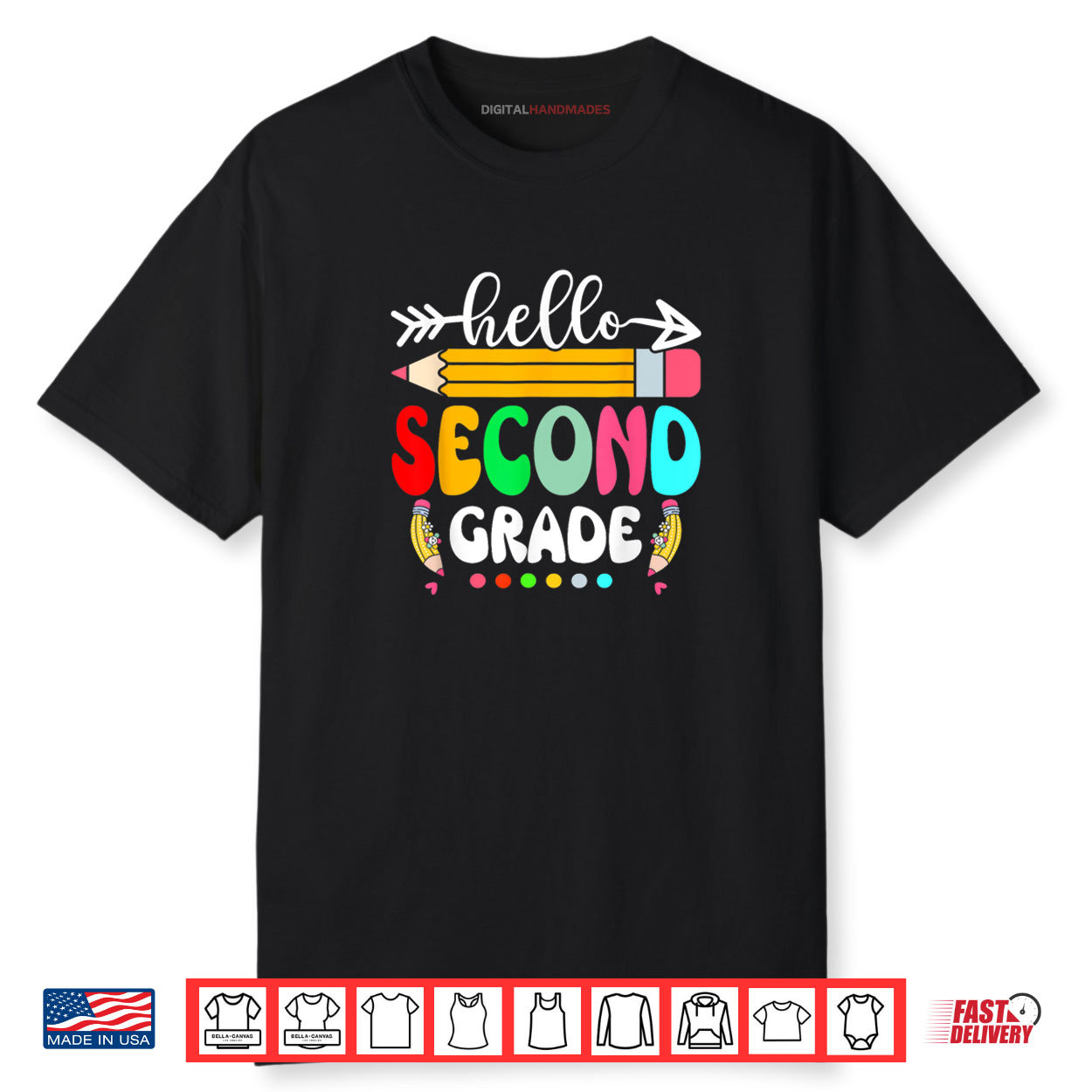 Hello Second Grade 2nd Grade Back To School Teacher Student Shirt Hello Second Grade 2nd Grade Back To School Teacher Student Shirt