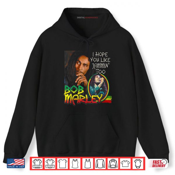 Hoodie Bob Marley Jammin Shirt digitalhandmades