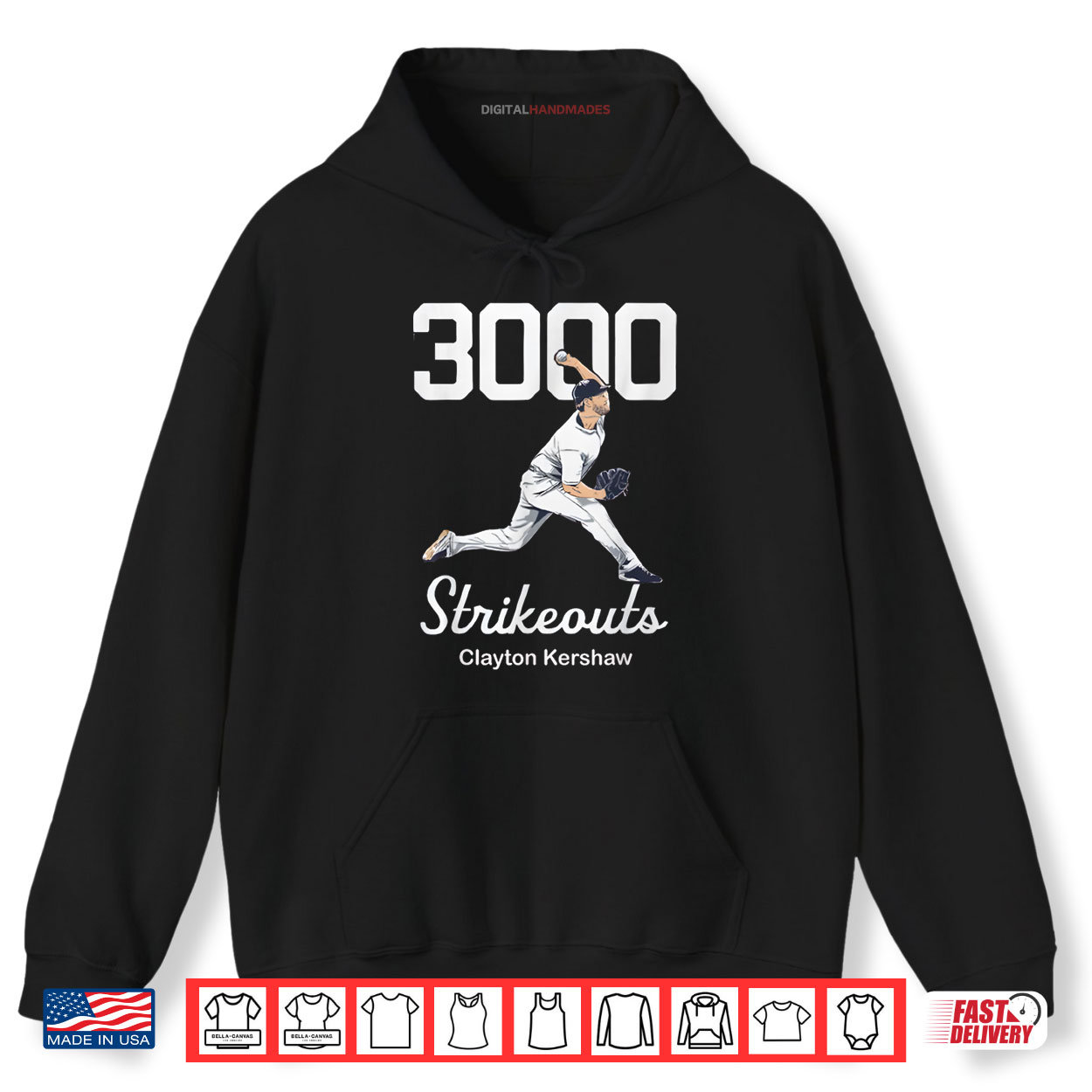 Clayton Kershaw 3000 Strikeouts Shirt Clayton Kershaw 3000 Strikeouts Shirt