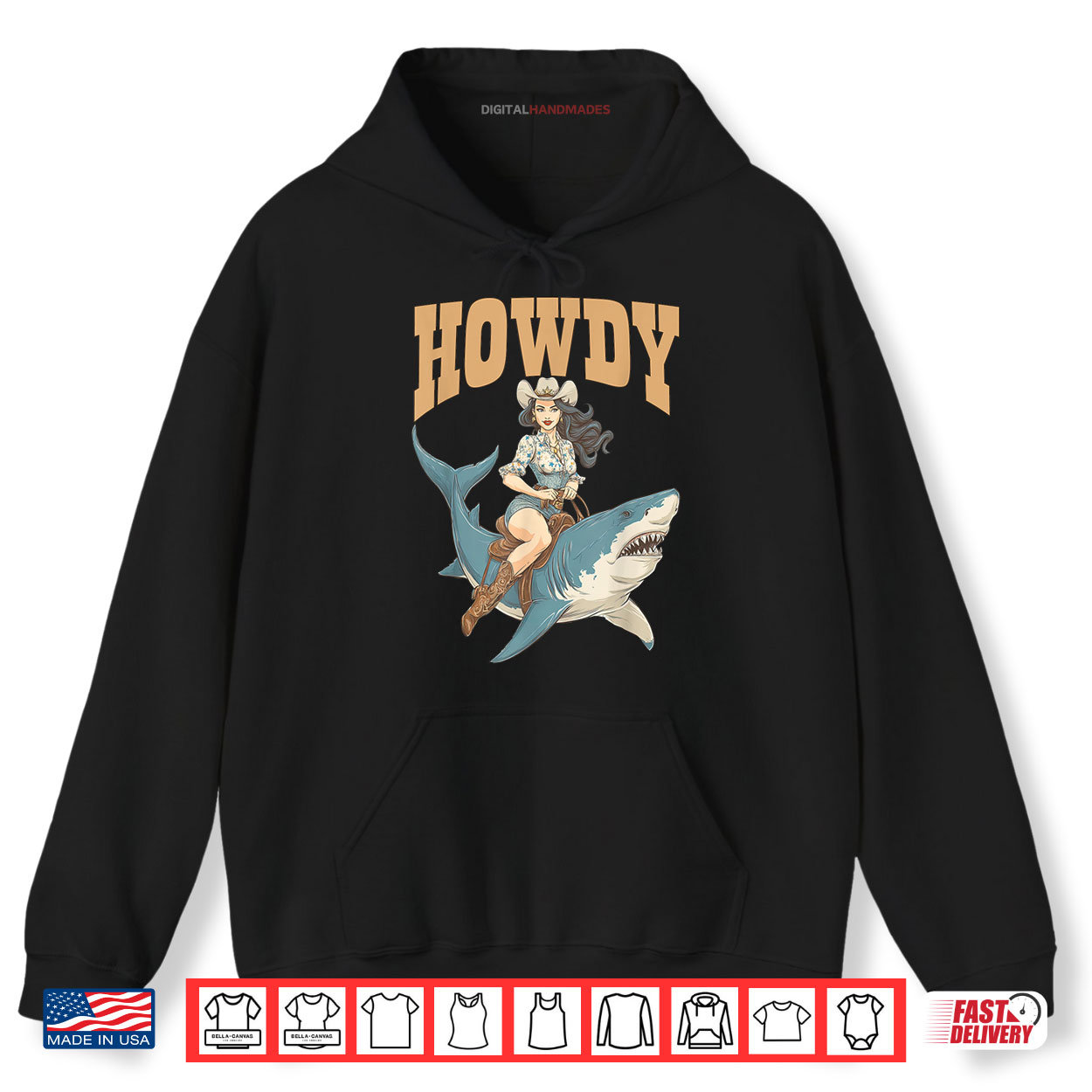 Cowgirl Riding Shark Rodeo Art Funny Western Summer Howdy Shirt Cowgirl Riding Shark Rodeo Art Funny Western Summer Howdy Shirt