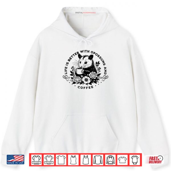 Cute Possum Coffee Lover Shirt 2 Hoodie Cute Possum Coffee Lover Shirt