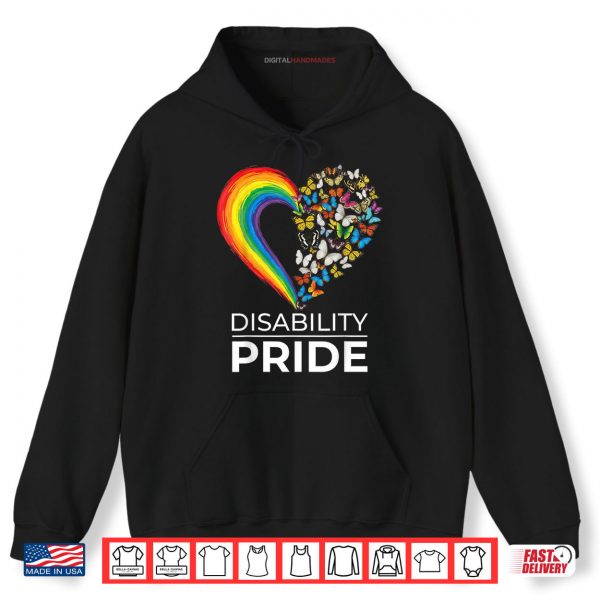 Hoodie Disability Pride Flag July Disabled Pride Month Awareness Shirt digitalhandmades