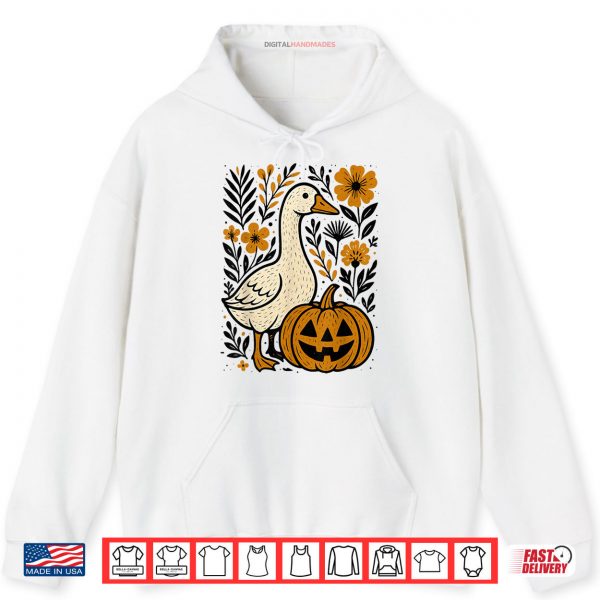 Hoodie Floral Boho Silly Goose Pumpkin Cute Halloween Fall Shirt digitalhandmades