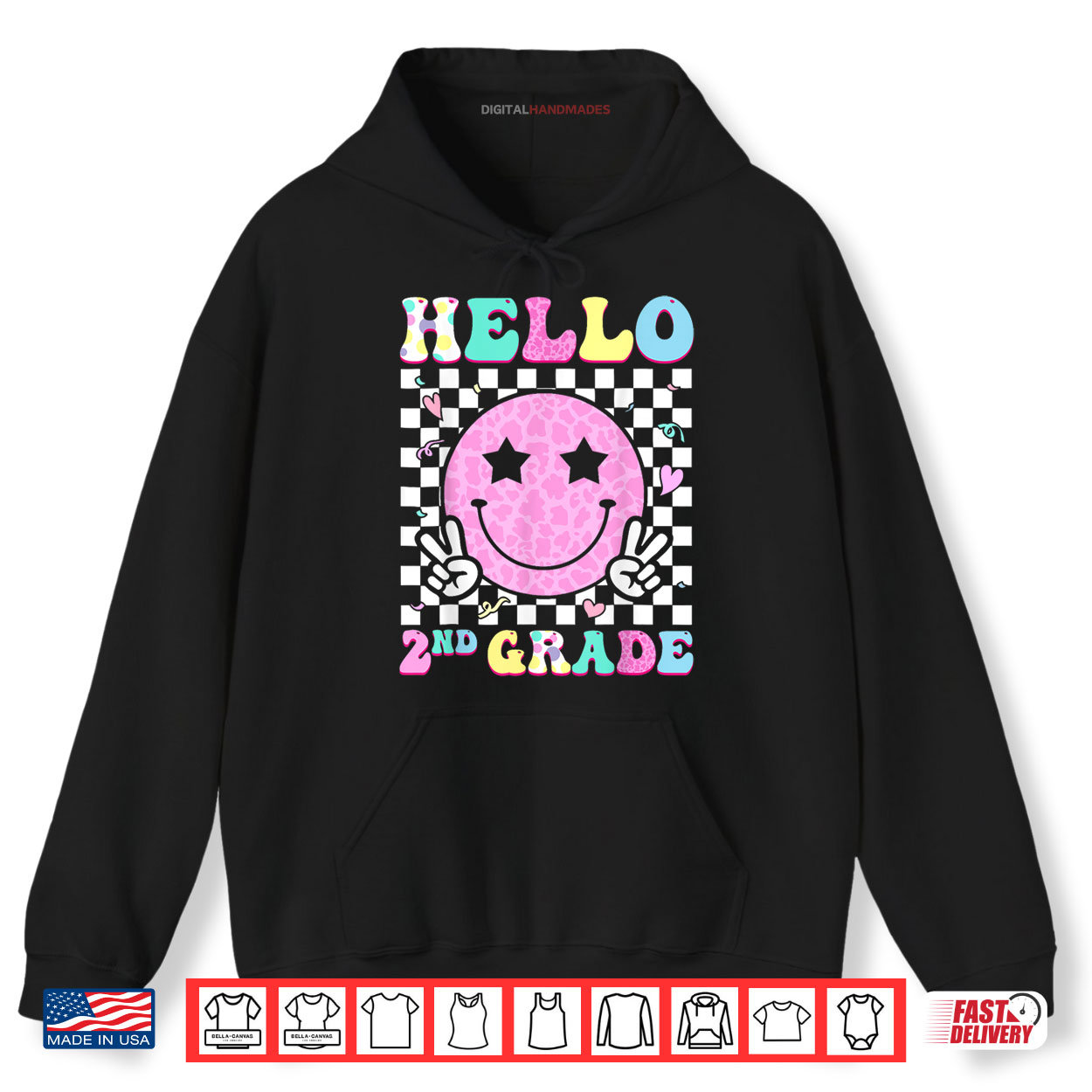 Hello 2nd Grade Groovy Back to School Second Grade Girls Kid Shirt Hello 2nd Grade Groovy Back to School Second Grade Girls Kid Shirt