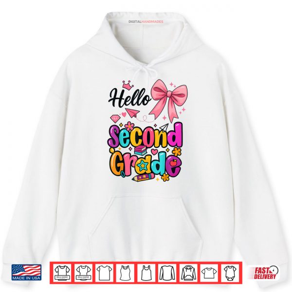 Hoodie Hello Second Grade Preppy Back to School Boy Girl Teacher Shirt digitalhandmades