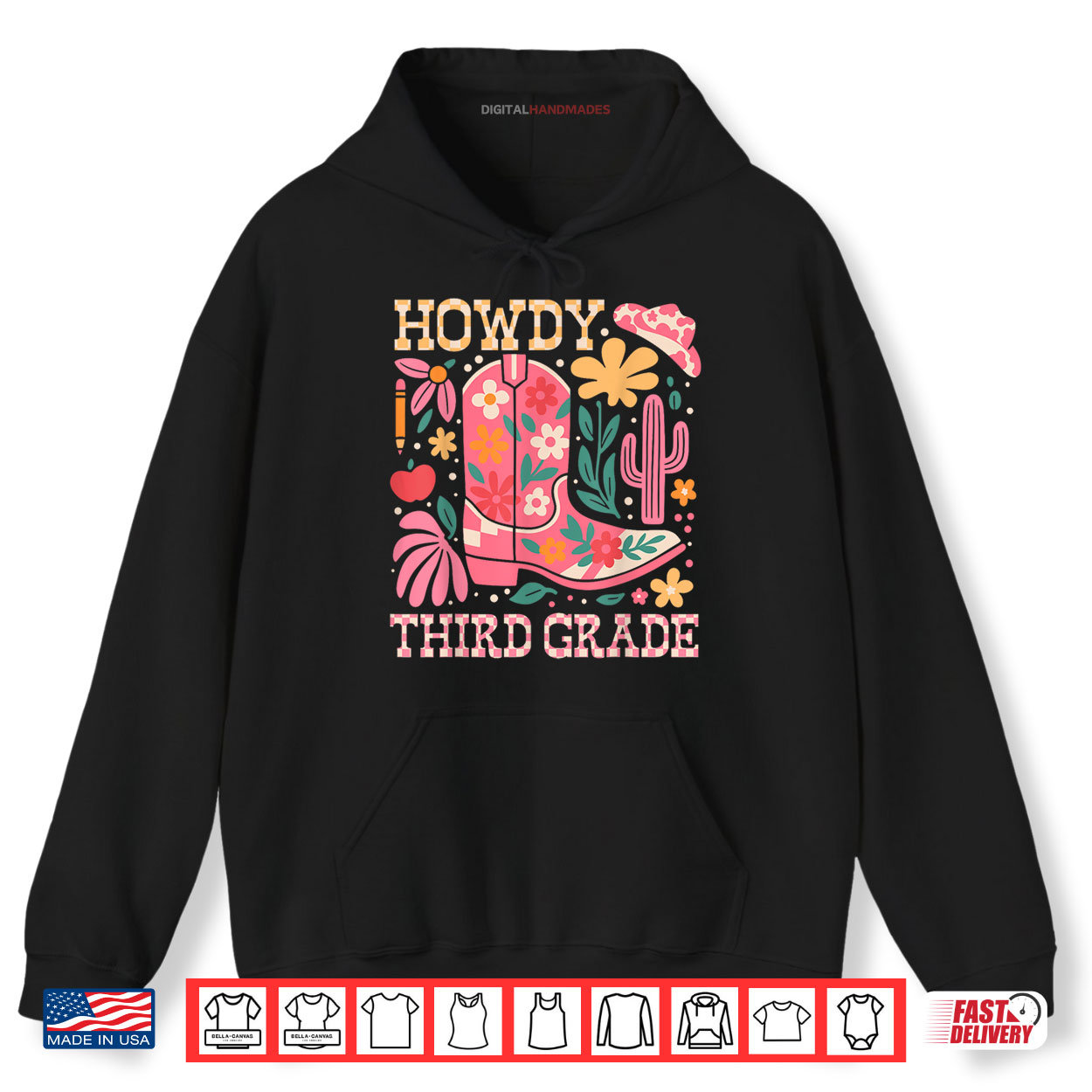 Howdy Third 3rd Grade Cowgirls Teacher Back To School Shirt Howdy Third 3rd Grade Cowgirls Teacher Back To School Shirt