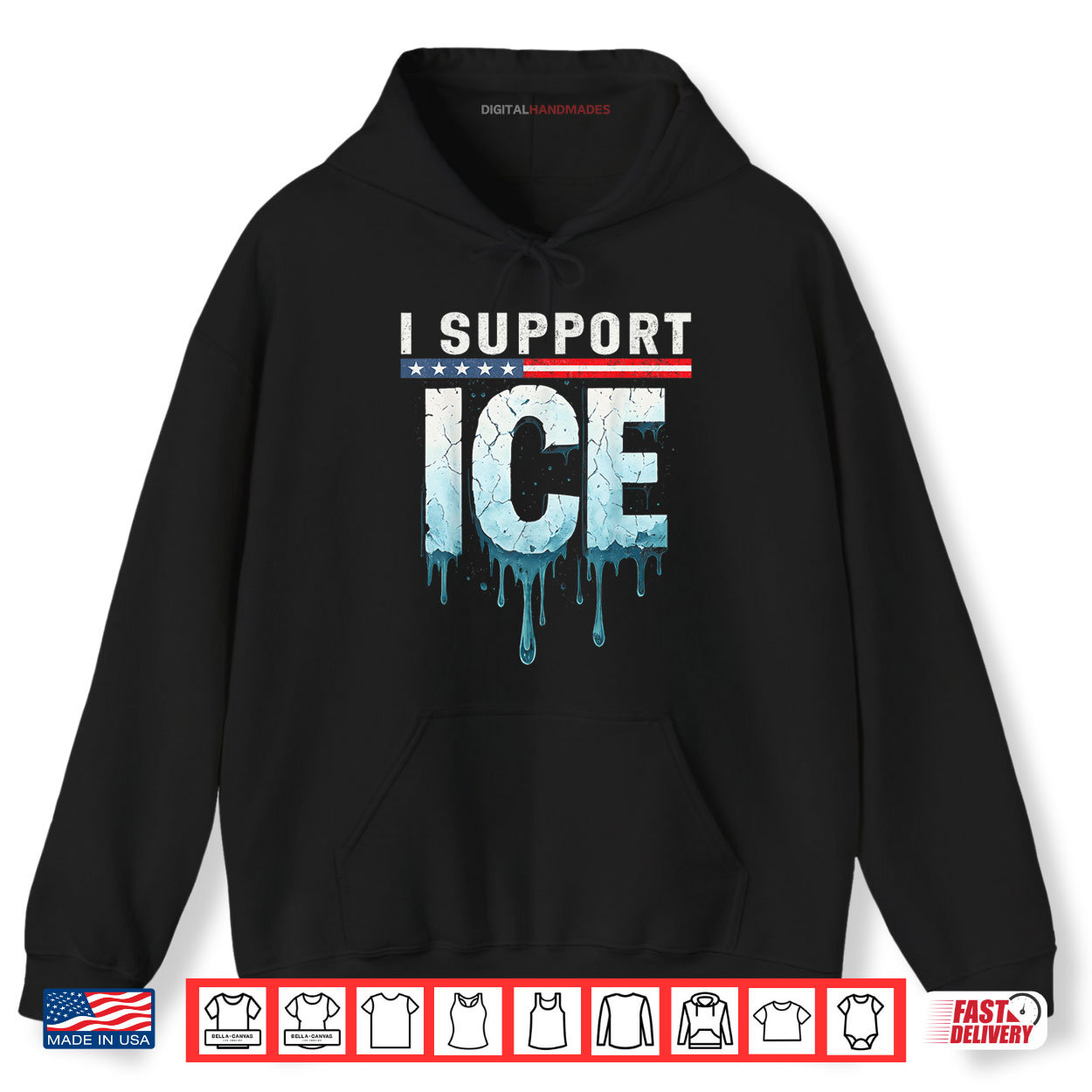 I Support ICE Immigration Officers American Flag Shirt I Support ICE Immigration Officers American Flag Shirt