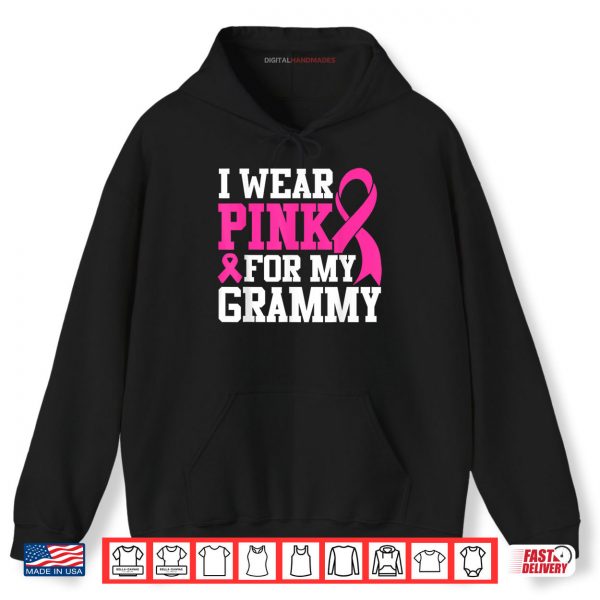 I Wear Pink For My Grammy Breast Cancer Awareness Shirt 2 Hoodie I Wear Pink For My Grammy Breast Cancer Awareness Shirt
