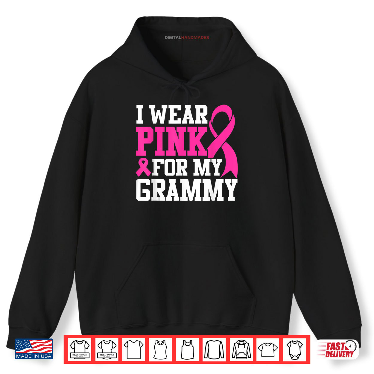 I Wear Pink For My Grammy Breast Cancer Awareness Shirt I Wear Pink For My Grammy Breast Cancer Awareness Shirt
