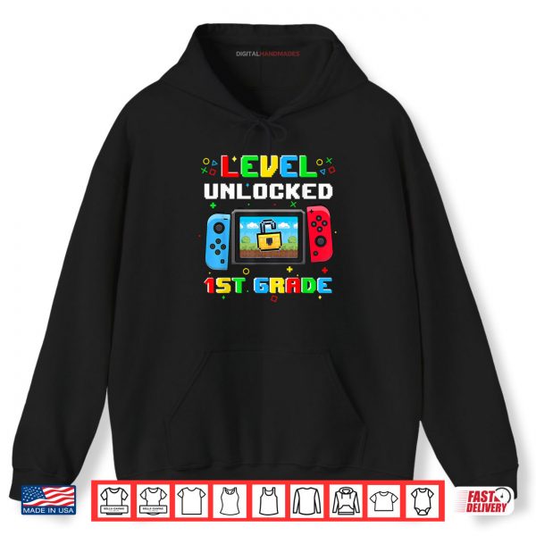 Level 1st Grade Unlocked Back To School First Day Boys Kids Shirt 2 Hoodie Level 1st Grade Unlocked Back To School First Day Boys Kids Shirt digitalhandmades