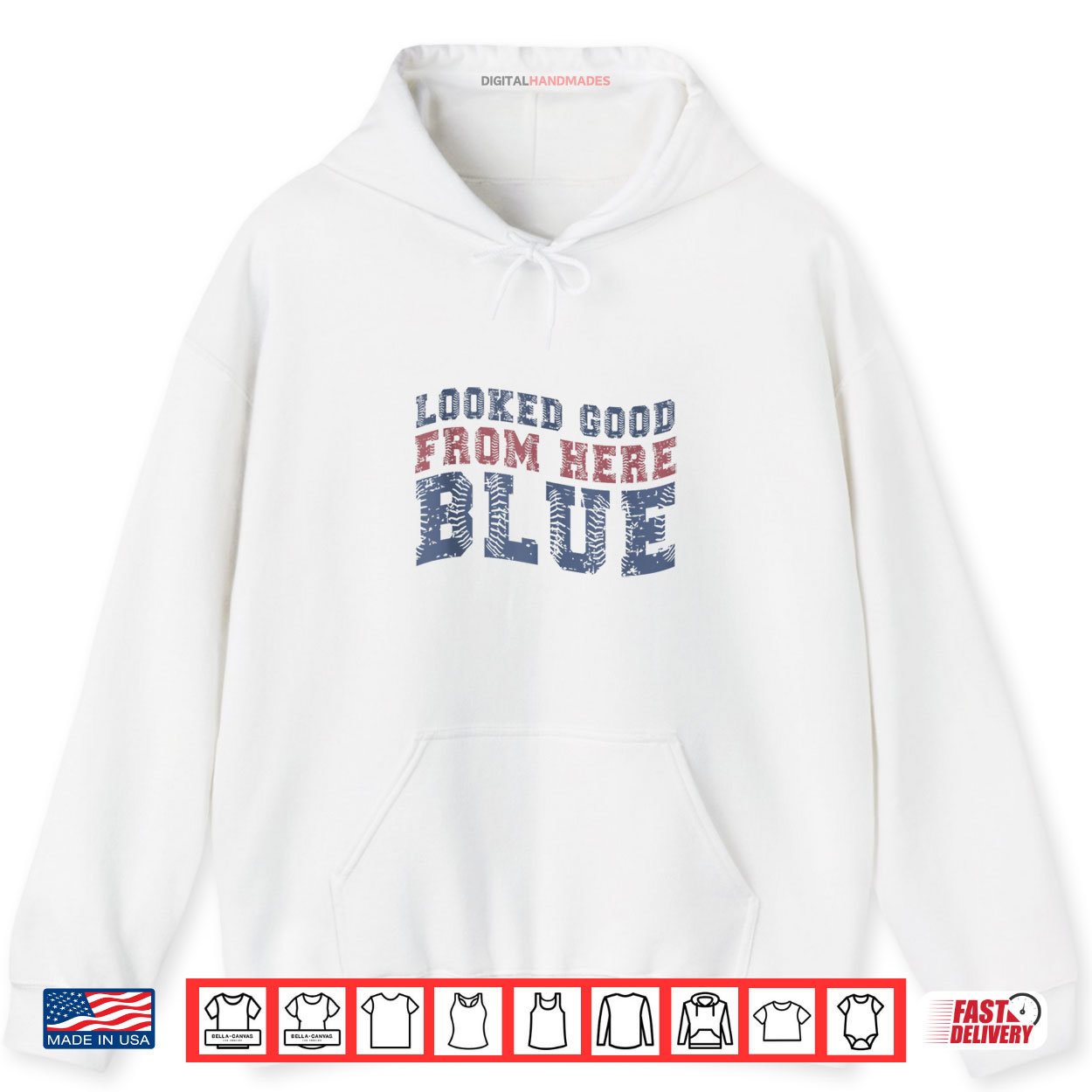 Looked Good From Here Blue Funny Baseball Mama Quote Shirt Looked Good From Here Blue Funny Baseball Mama Quote Shirt