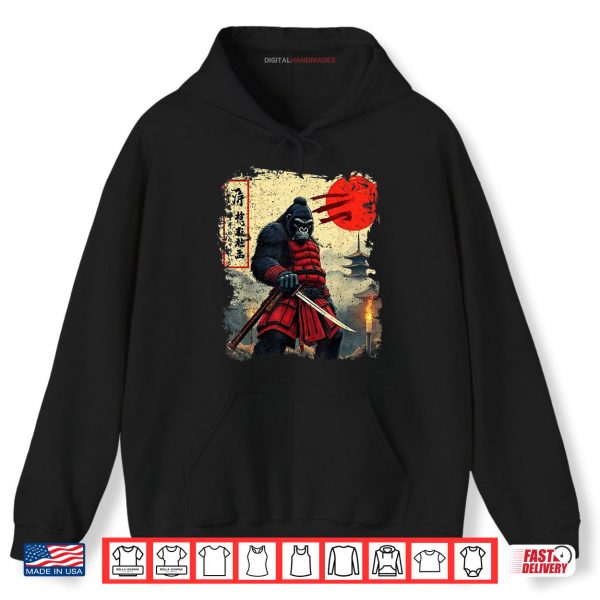 Hoodie Samurai Bigfoot Japanese Vintage Graphic Ukiyo e Art Funny Shirt digitalhandmades