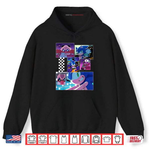 Hoodie Sonic the Hedgehog Racing Around the World Manga Shirt digitalhandmades.com