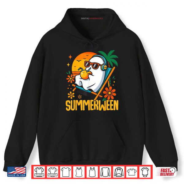 Hoodie Summerween Funny Ghost Halloween Summer Beach Vibes Shirt digitalhandmades