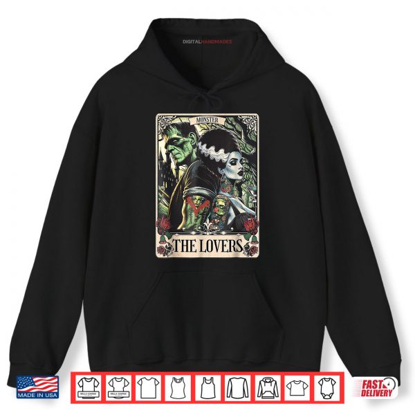 Hoodie The Monster Frankenstein And Bride The Lovers Tarot Card Shirt digitalhandmades