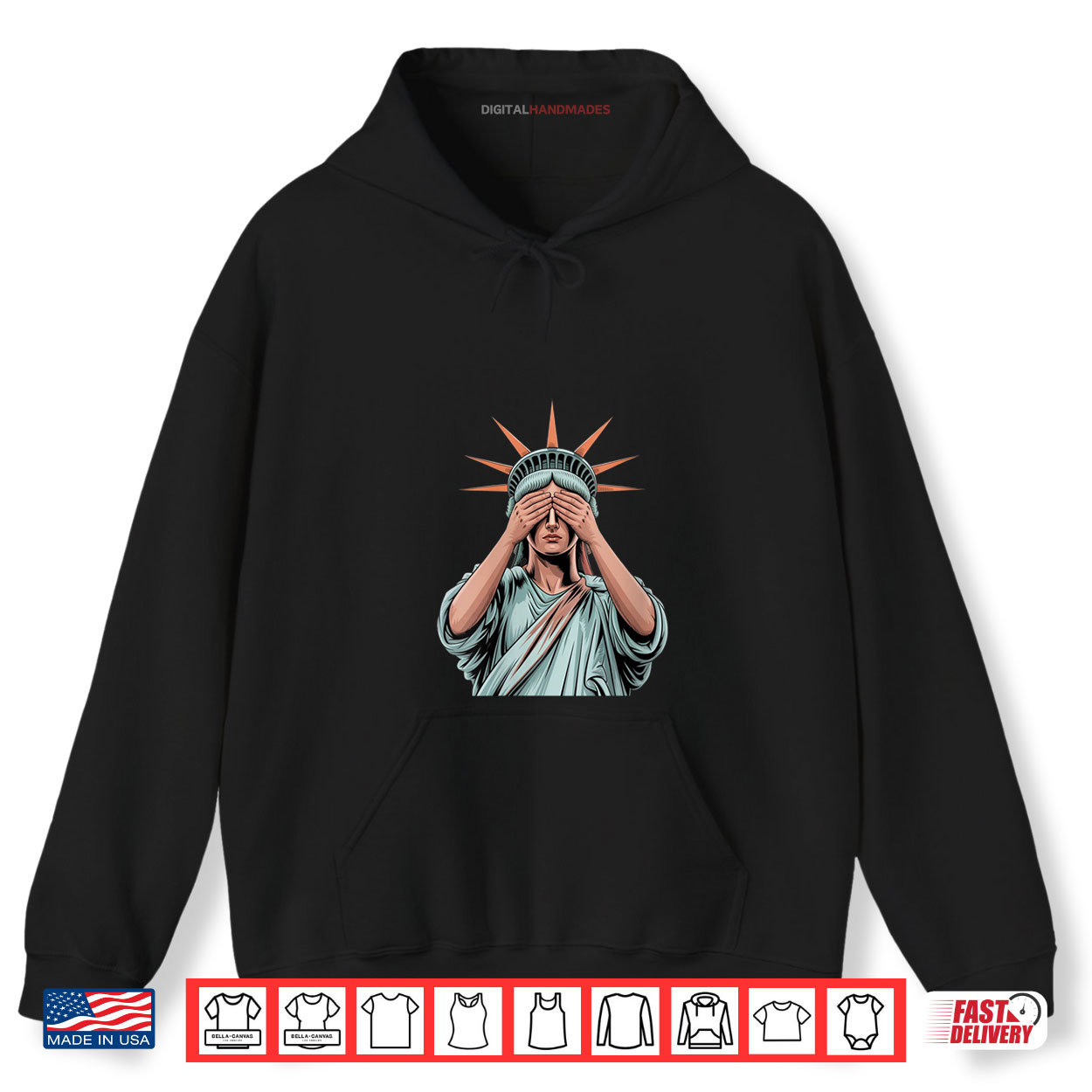 Womens Statue Of Liberty Covering Her Face In Shame Political Chaos Shirt Womens Statue Of Liberty Covering Her Face In Shame Political Chaos Shirt