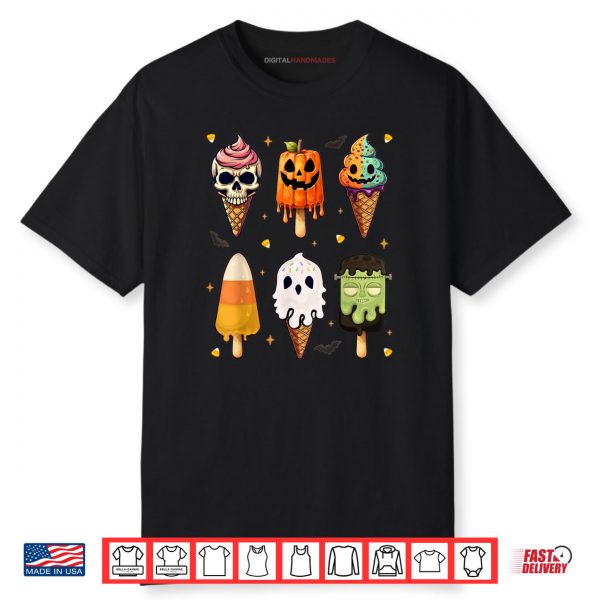 Horror Movies Summer Popsicle Halloween Ice Cream Summerween Shirt