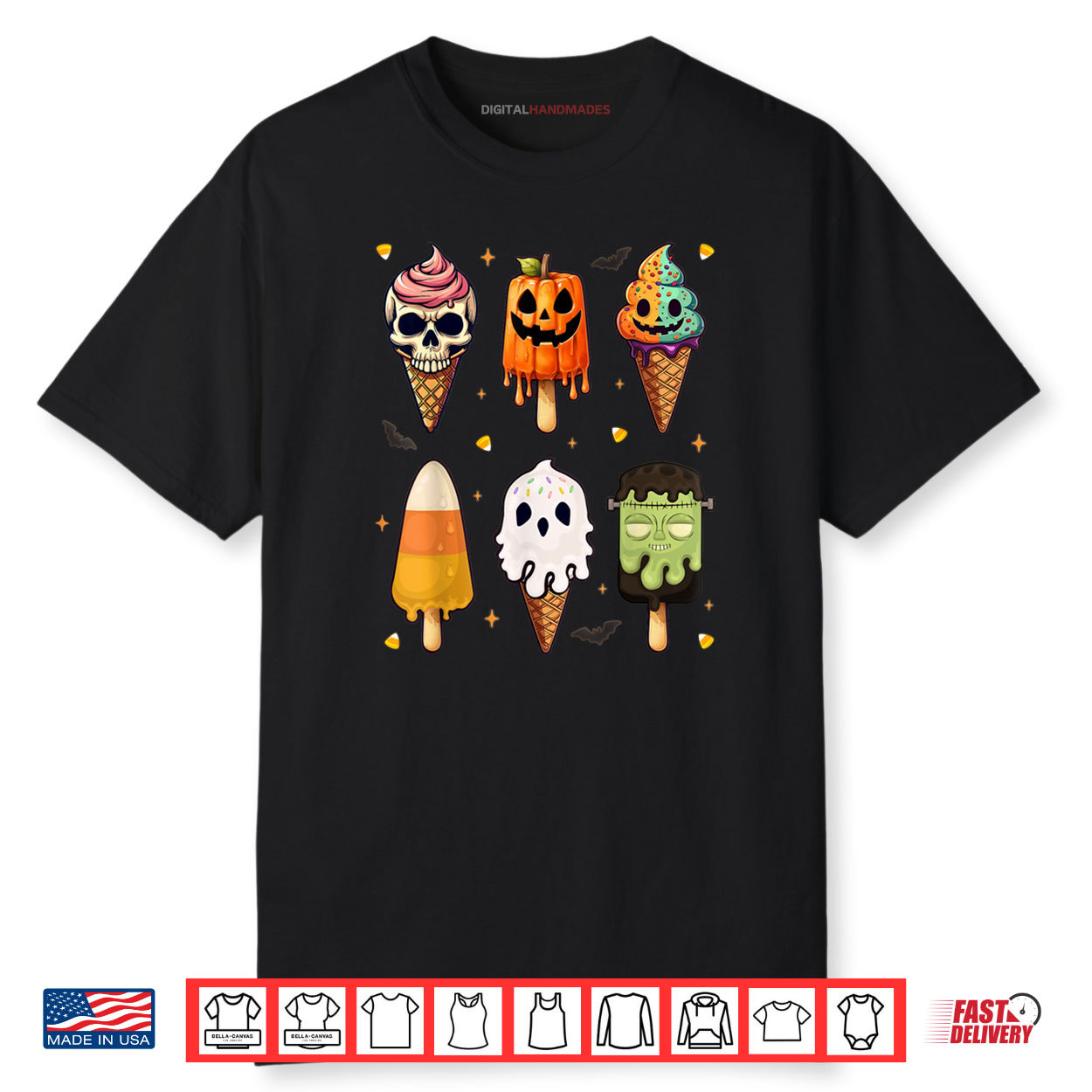 Horror Movies Summer Popsicle Halloween Ice Cream Summerween Shirt Horror Movies Summer Popsicle Halloween Ice Cream Summerween Shirt