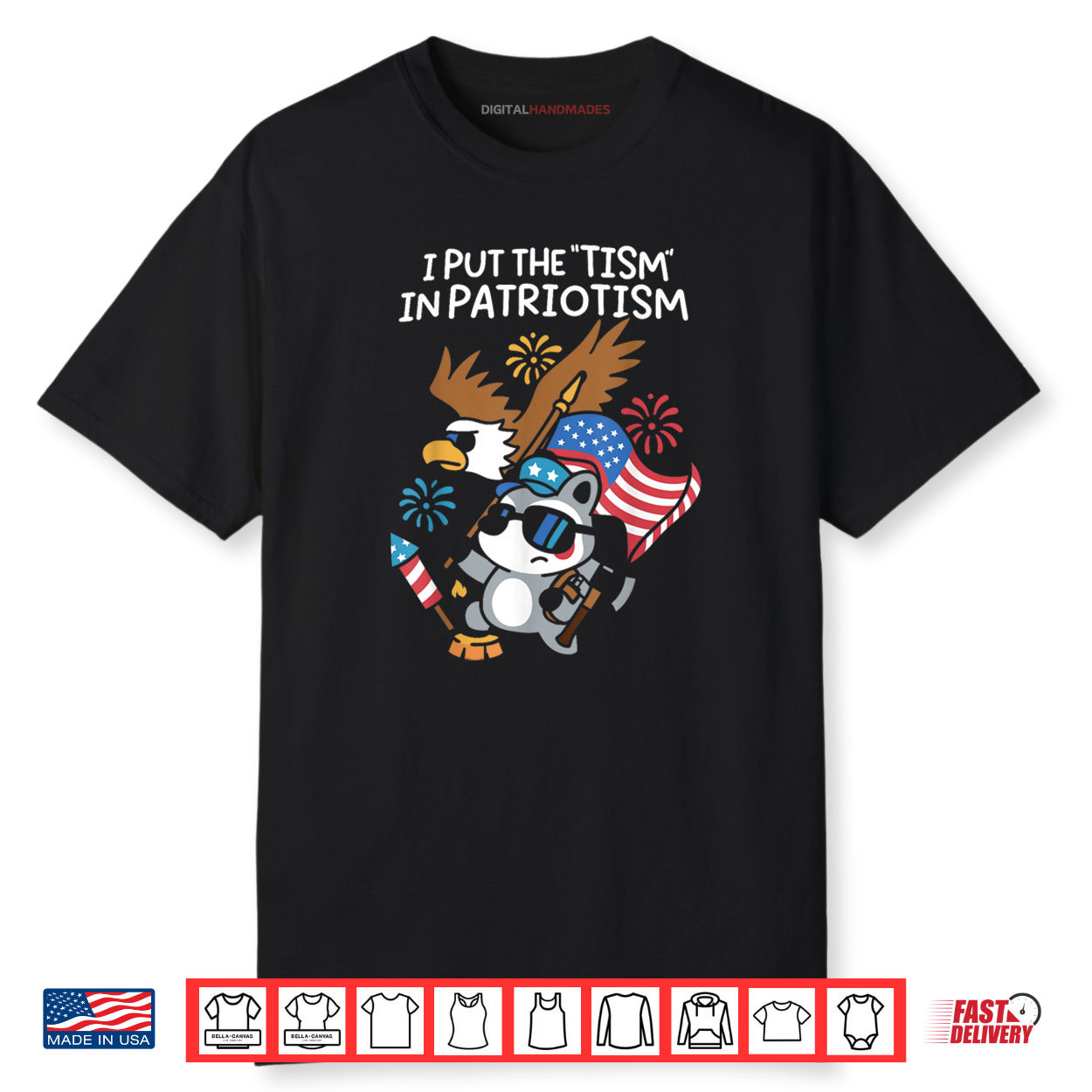 I Put The Tism in Patriotism Athletic Eagle Shirt I Put The Tism in Patriotism Athletic Eagle Shirt