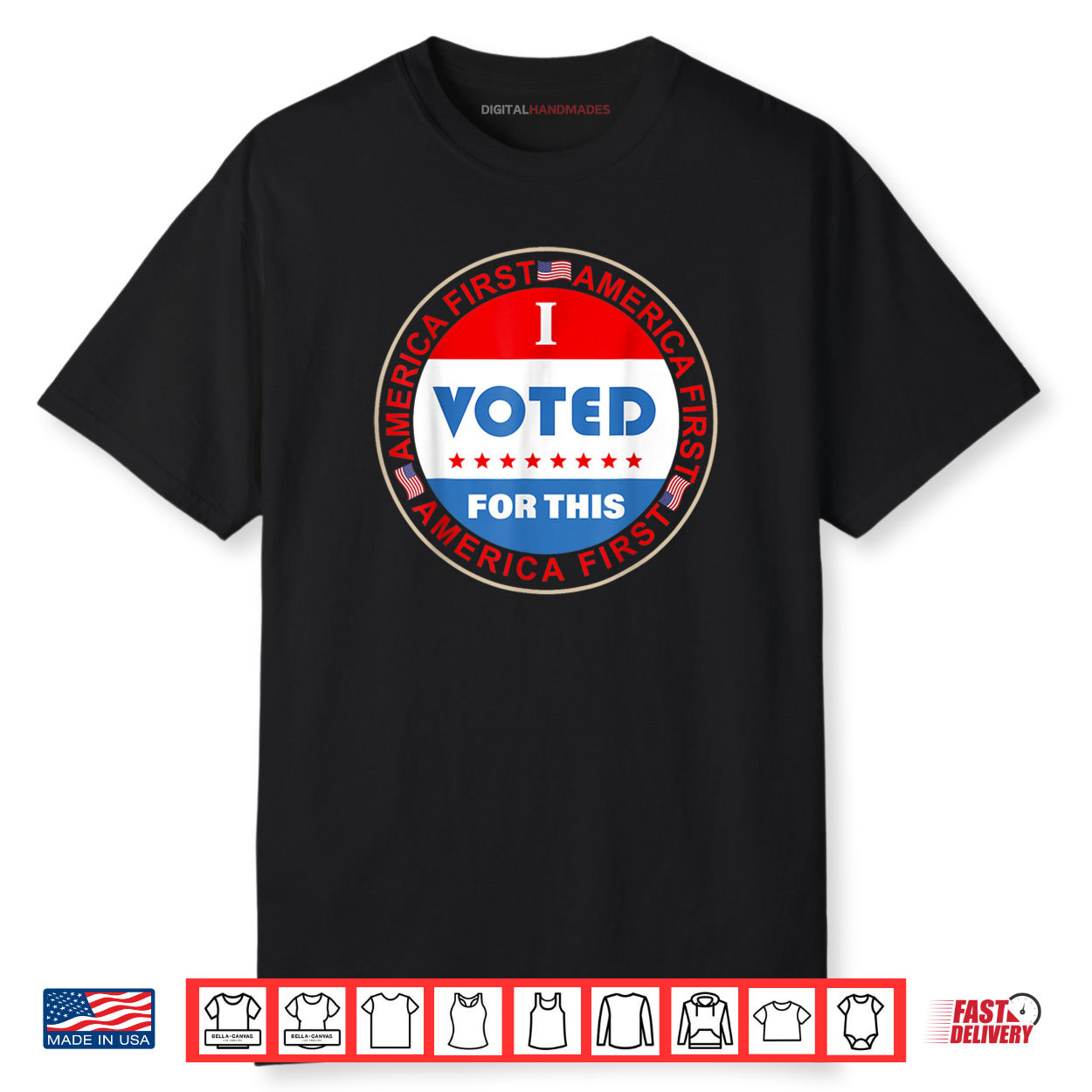 I Voted For This America First Vintage 4th Of July Funny Shirt