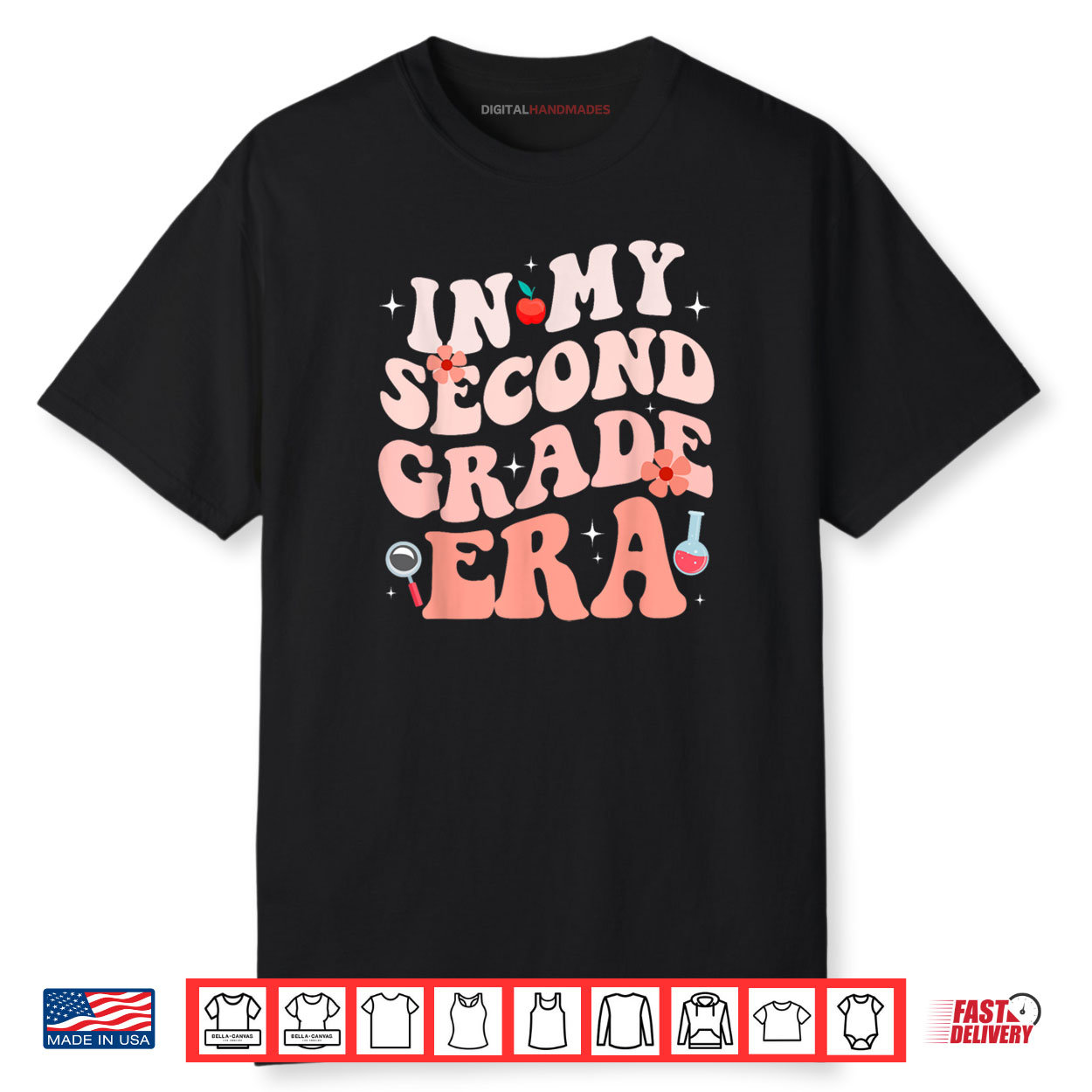 In My Second Grade Era Back To School 2nd Grade Teacher Girl Shirt