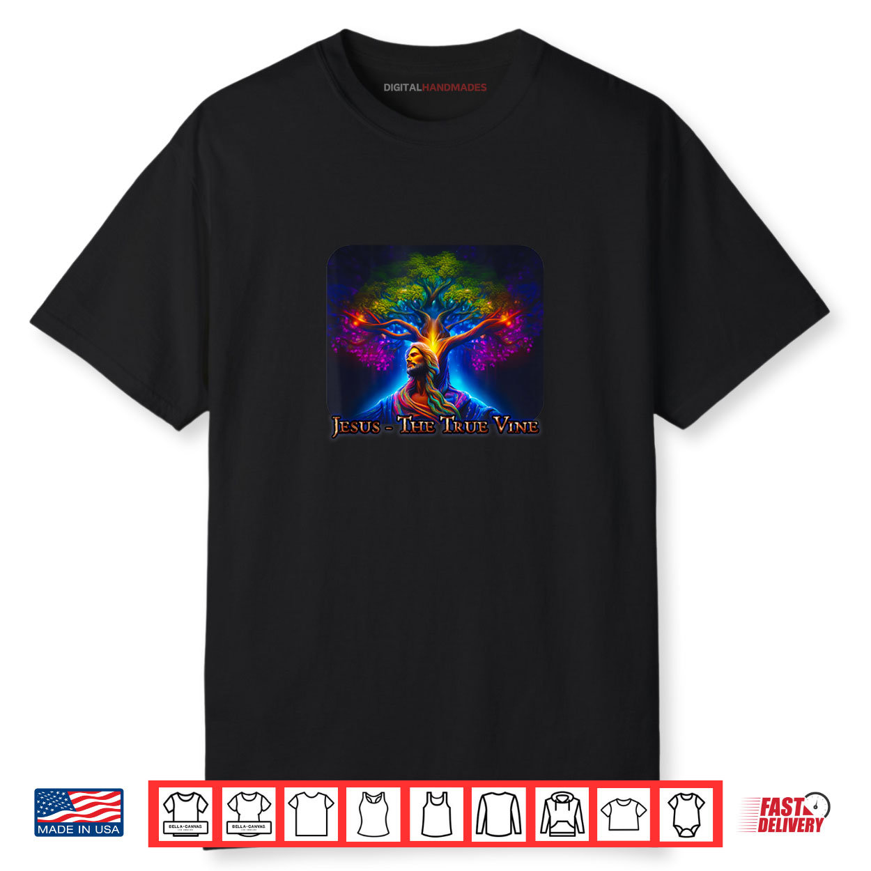 JESUS THE TRUE VINE Christian Scripture John 15 5 Shirt JESUS THE TRUE VINE Christian Scripture John 15 5 Shirt