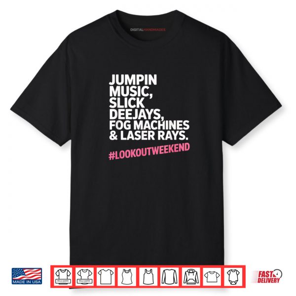 Jumpin Music Slick Deejays Fog Machines And Laser Rays Shirt