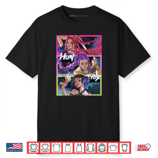 K pop Demon Hunters Huntrix Team Anime Style Shirt