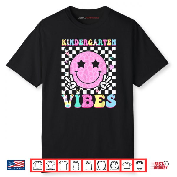 Kindergarten Vibes Groovy Back to School Kinder Girls Kids Shirt
