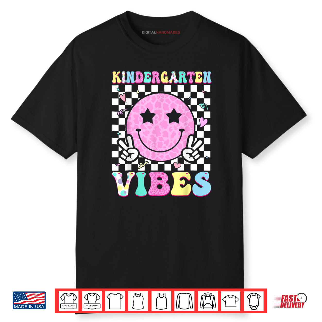 Kindergarten Vibes Groovy Back to School Kinder Girls Kids Shirt Kindergarten Vibes Groovy Back to School Kinder Girls Kids Shirt