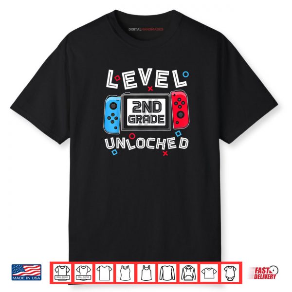 Level 2nd Grade Unlocked Back To School First Day Shirt