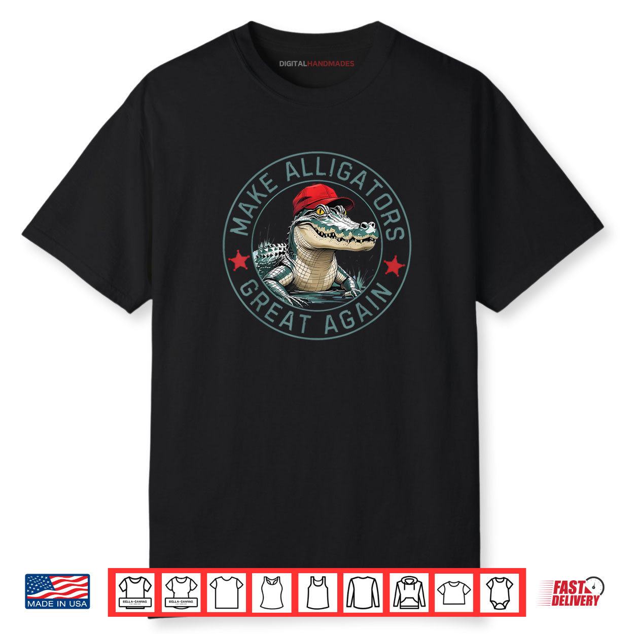 Make Alligator Great Again Political Humor Funny Shirt