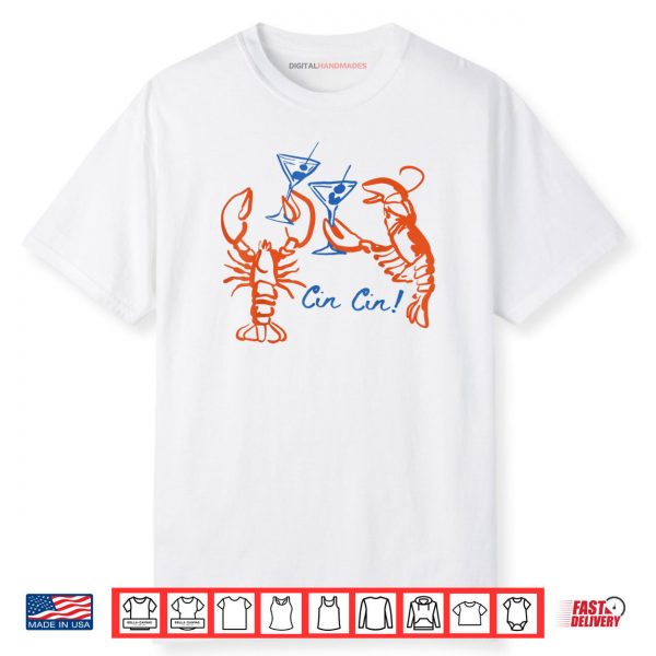 Martini Red Lobster Fisherman Aesthetic Summer Cocktail Shirt 1