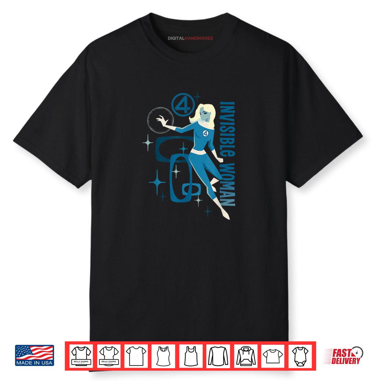 Marvel Fantastic Four First Steps Retro Invisible Shirt