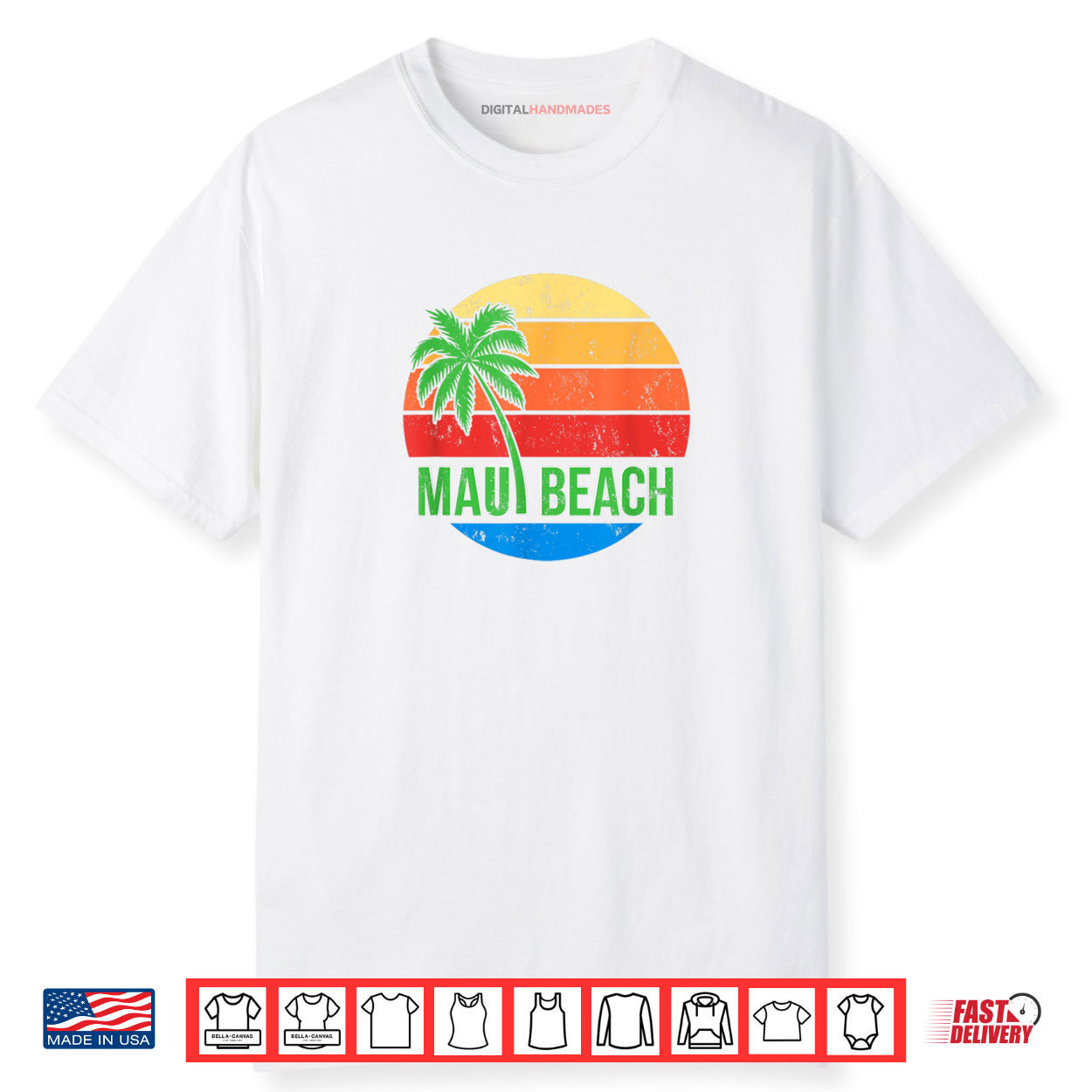 Maui Beach Palm Sunrise Shirt Maui Beach Palm Sunrise Shirt